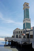 Terapung floating mosque in the province of Penang in Malaysia near Georgetow