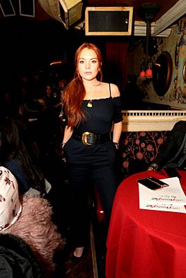 Domingo Zapata Presentation vignettes featuring wearable collectable art Featuring: Lindsey Lohan, Lindsay Lohan Where: New York, New York, United Sta...-stock-photo